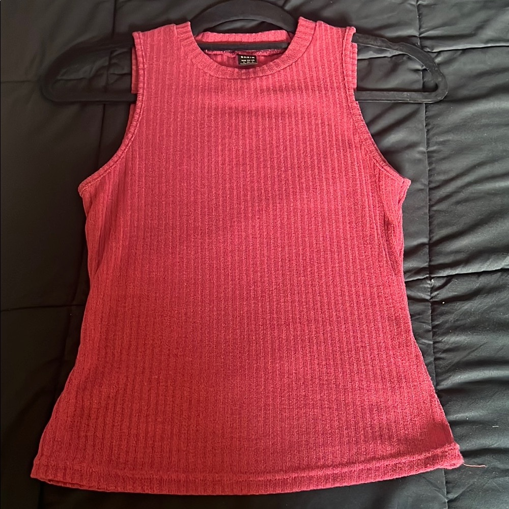 Women's Sleeveless Ribbed Top - Pink